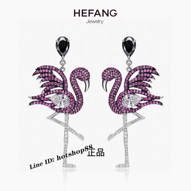 HEFANG Jewelry/何方珠寶最新款火烈鳥耳釘 zgb1681